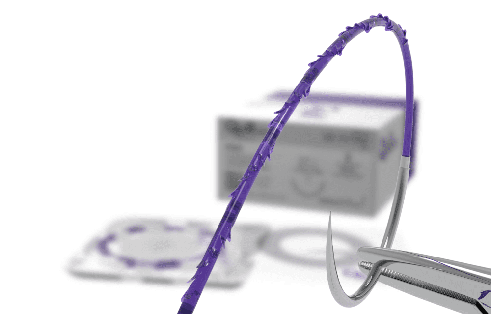 barbed suture thread and needle