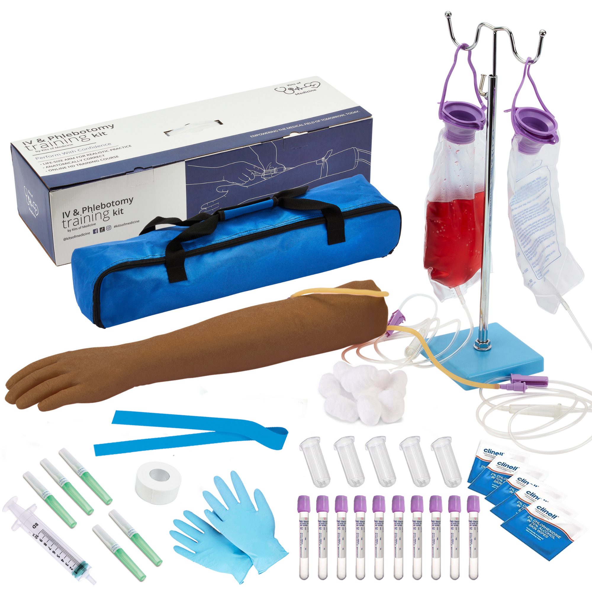 dark tone phlebotomy training kit